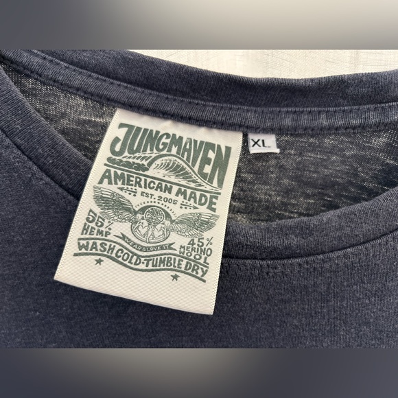 Jungmaven - Tatoosh LongSleeve (XL): Color Navy Blue. Merino Wool - Picture 2 of 3